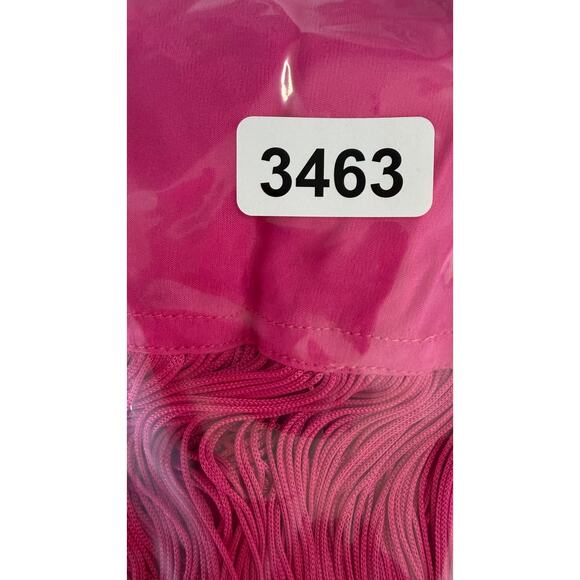 Camila Coelho Payton Party Fringe Halter Hot Pink Maxi Dress NWT Small - Picture 9 of 9